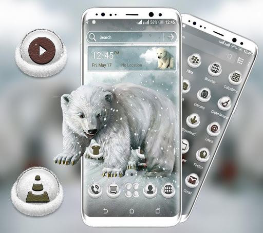 Android application Snow Bear Launcher Theme screenshort