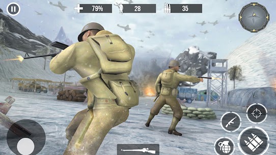 स्निपर WW2 MOD APK (गॉड मोड, डंब एनिमी) 4 की कॉल