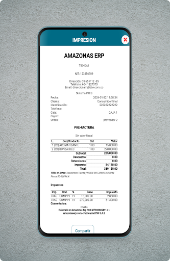 Amazonas POS Screen 3