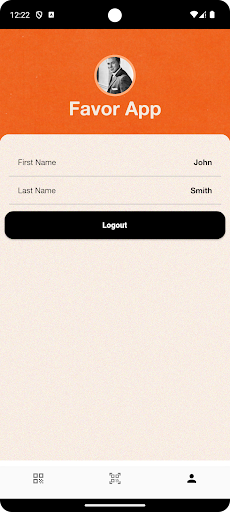 Favor App: Official Famcard QR Screen 3