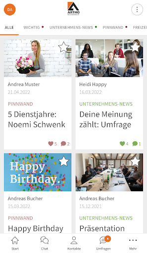 Android application ARTHO screenshort
