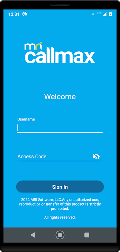 Android application MRI Callmax screenshort