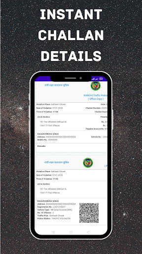 Jharkhand TrafficChallan Check Screen 3