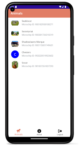 Android application EquipassID screenshort