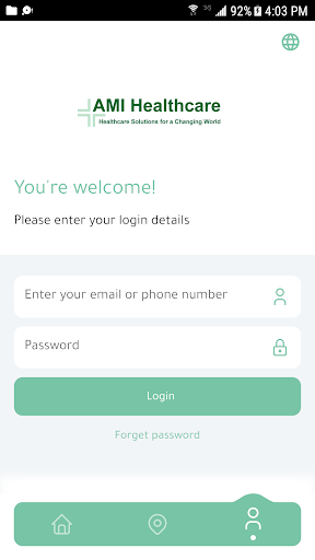 Android application AMI Healthcare screenshort