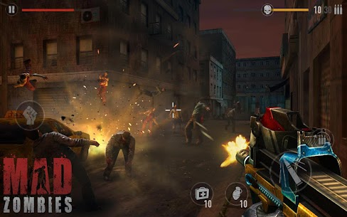 MAD ZOMBIES MOD APK (أموال غير محدودة، ميداليات، قنبلة يدوية) 1