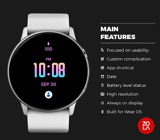 Summer Modern Watch Face screenshot 1