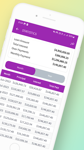 Mortgage Loan Calculator Screen 2