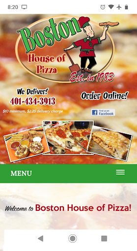 Boston House of Pizza Providen Screen 3