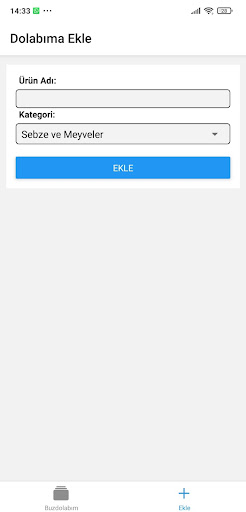 Android application Buzdolabı screenshort