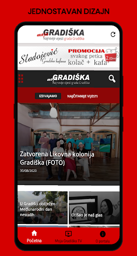 Android application MojaGradiška screenshort