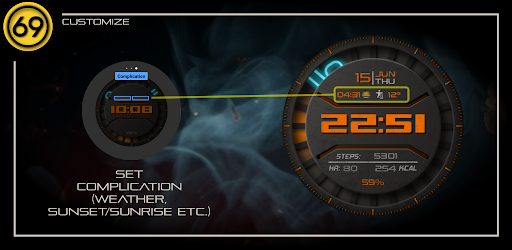 [69D] JET hybrid watch face Screen 3