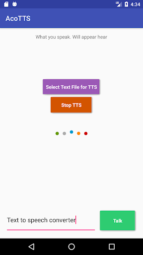 AcoTTS - Text To Speech Screen 2