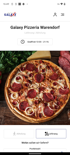 Android application Galaxy Pizzeria Warendorf screenshort