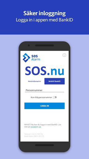 Android application SOS.nu screenshort