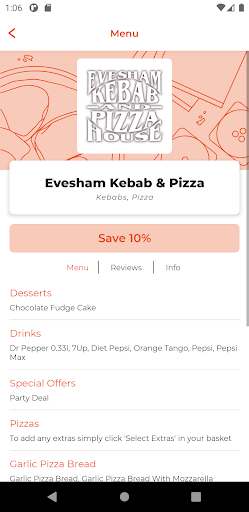 Evesham Kebab and Pizza Screen 2