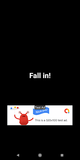 Android application "Fall In!" screenshort