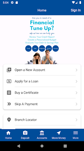Android application Circle Federal Credit Union screenshort