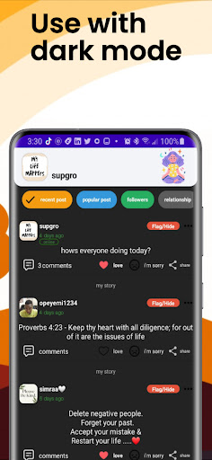 Screenshot of Vent, Share, Heal, Connect