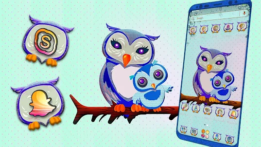 Cute Owl Launcher Theme