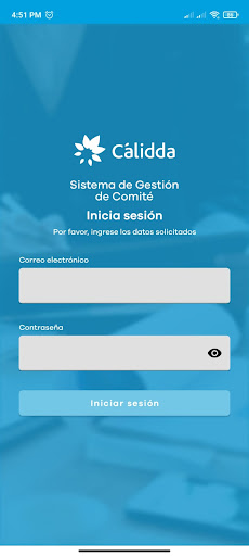 Android application Cálidda - Gestión de comités screenshort