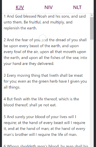 Simple Bible (KJV, NIV, NLT) Screenshot