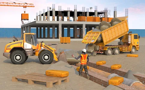 echtes Straßenbau-3D-Spiel