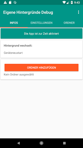 Android application Eigene Hintergründe screenshort