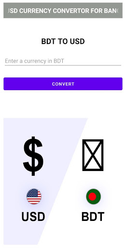 Android application BDT TO USD screenshort