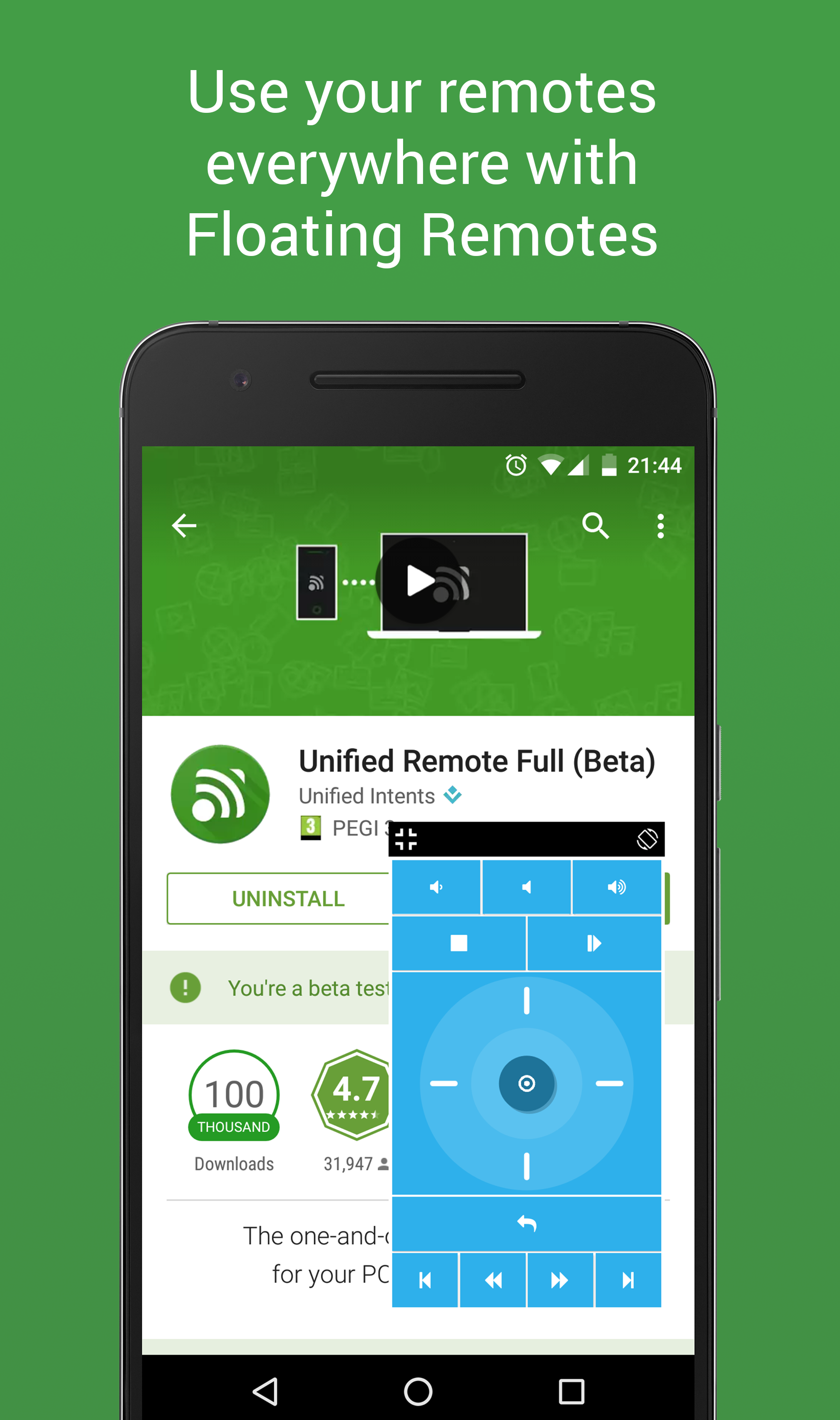 Android application Unified Remote Full screenshort