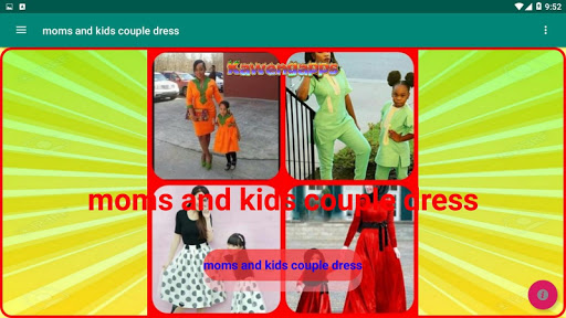 moms and kids couple dress