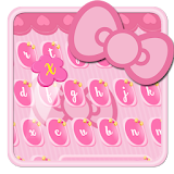 Hello pink cute kitty keyboard icon