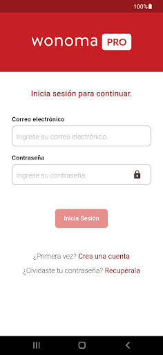 Android application Wonoma PRO screenshort