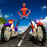 Superheroes bike evolution racing icon