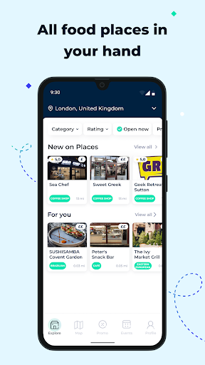 Android application Places App – Eat & Drink screenshort