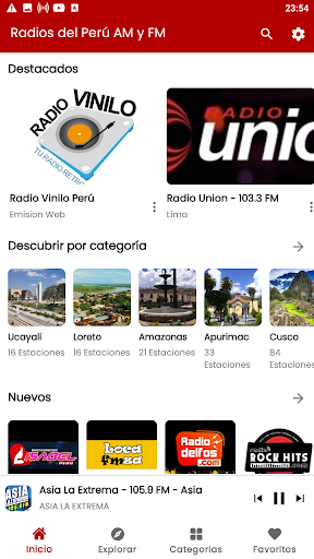 Android application Radios del Peru AM y FM online screenshort