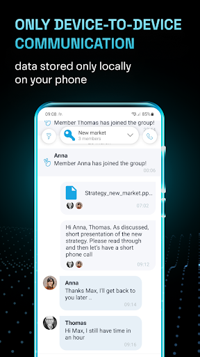 AnWork: secure communication Screen 2