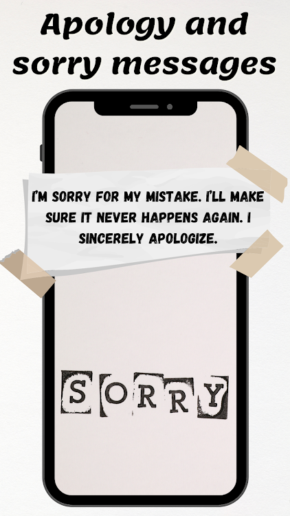 Apology and sorry messages - 8 - (Android)