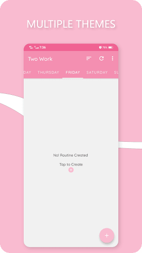 Two Work - Routine Planner Screen 2