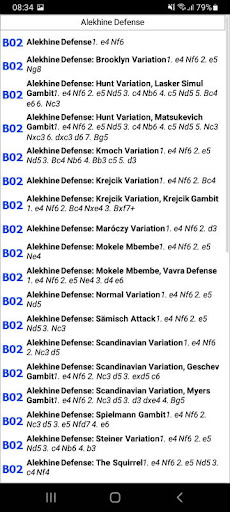 Chess Alekhine Defense Pro Screen 2