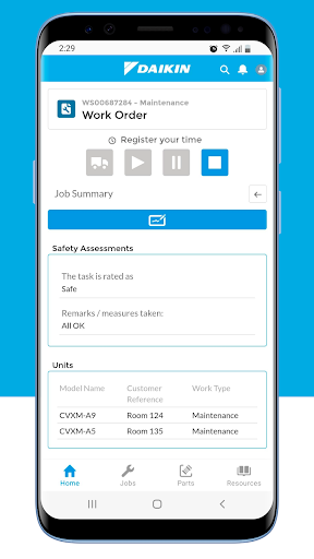 Daikin Service Manager (DSM) Screen 3
