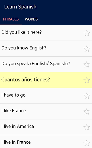 Learn Spanish - Offline Screen 2
