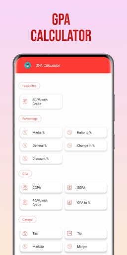 Android application GPA Calculator screenshort