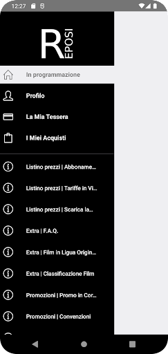 Android application Multisala Reposi screenshort