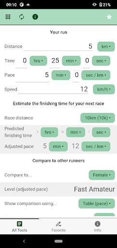 Sports Calculator Screen 3