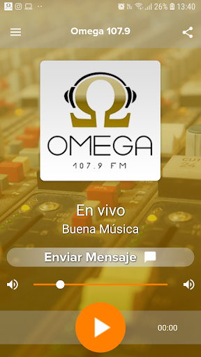 Android application Omega 107.9 screenshort