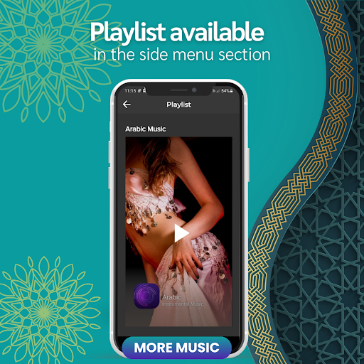 Screenshot of Arabic music radio