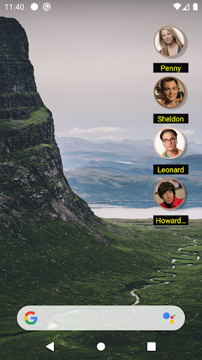 Android application Recent Contacts Widget screenshort