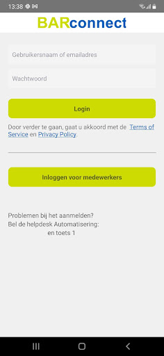 Flexapp BARconnect Screen 2