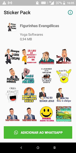 Android application Figurinhas Evangélicas screenshort